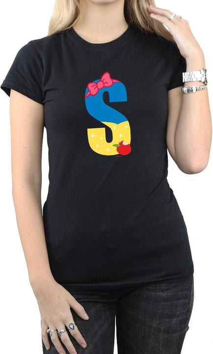 Actual product image Disney Womens/Ladies Alphabet S Is For Snow White Cotton T-Shirt (S)