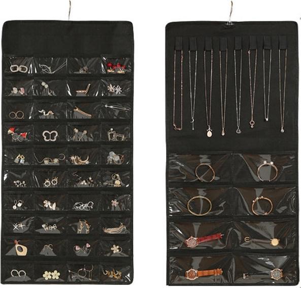 Actual product image Cover-Discount Hanging jewellery organiser with 48 compartments