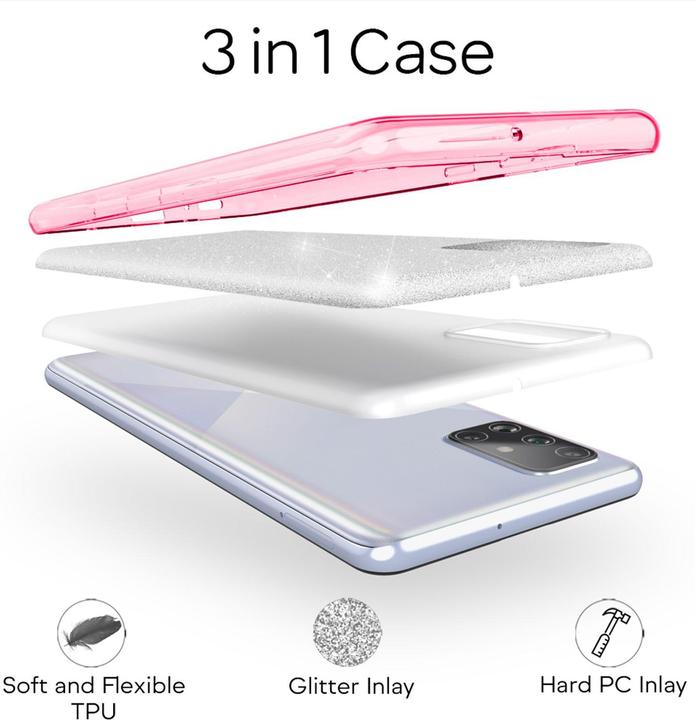 Actual product image Nalia Glitter cover (Samsung Galaxy A71)