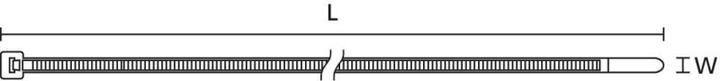 Actual product image HellermannTyton Cable tie T50R yellow (Plastic cable ties, 200 mm, 100 pcs.)