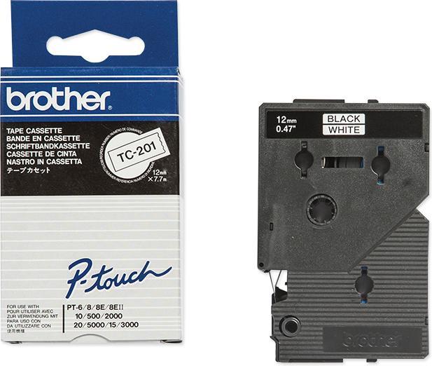 Produktbild Brother Tc-201 (1.20 cm, Schwarz)