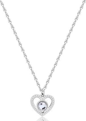 Sagapo S'Agapõ - Delicate necklace Heart with Lucky Light crystal SKT35 (Edelstahl)