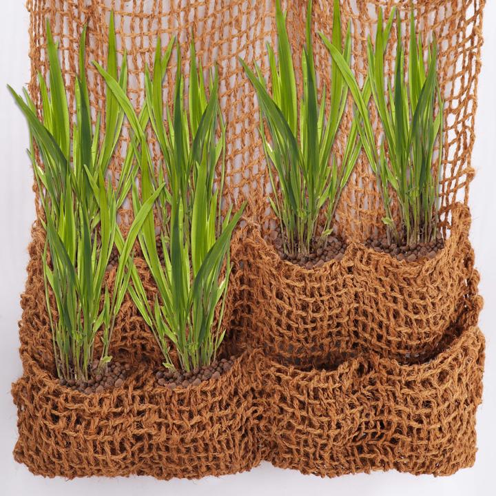 Produktbild Aquagart 6 Pflanztaschen Kokosgewebe 8 Taschen Ufermatte Böschungsmatte für Teichfolie