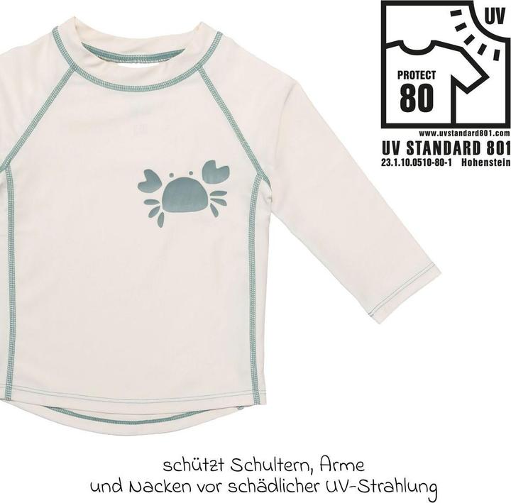 Actual product image La Loona LaLoona Baby-Bademode Bade-Shirt mit UV-Schutz - Krabbe - Offwhite (92)