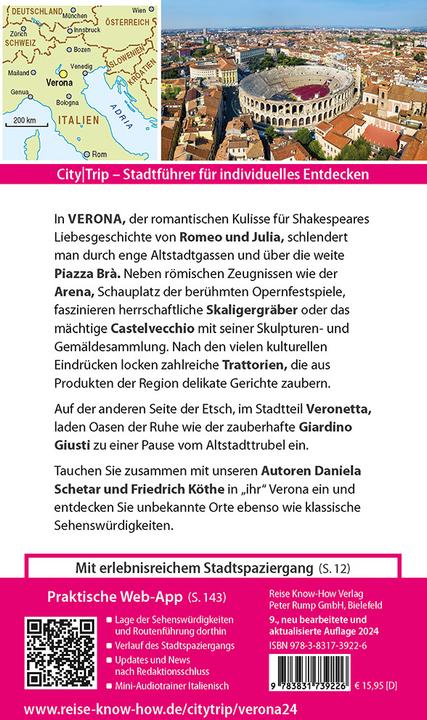Produktbild CityTrip Verona (Deutsch, Daniela Schetar, Friedrich Köthe, 2024)