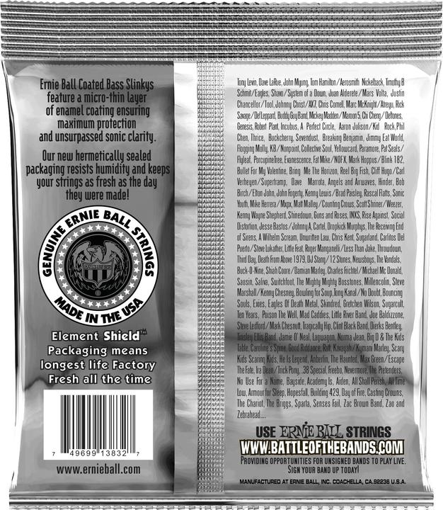 Actual product image Ernie Ball Coated Regular (4 x, Electric bass, 0.11")