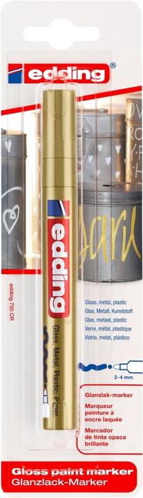 Actual product image Edding 750 gloss varnish marker (Gold, 4 mm, 1 x)