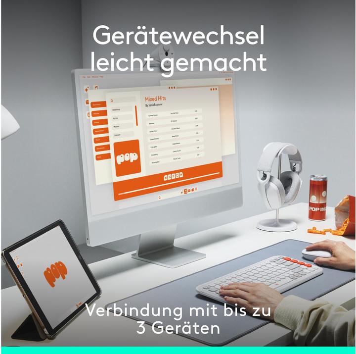 Produktbild Logitech POP Mouse mit personalisierbarem Emoji (Kabellos)