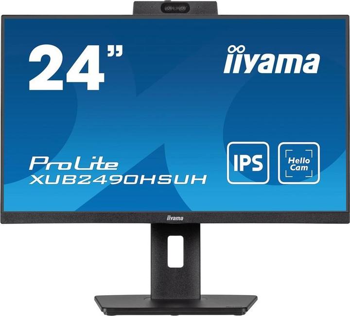 Actual product image iiyama 60.5cm (23,8") XUB2490HSUH-B2 16:9 HDMI+DP WebCam (1920 x 1080 pixels, 23.80")
