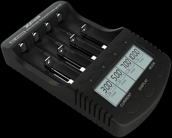 Image du produit XCell Chargeur rapide BC-X4000 Digital LCD (1 pcs, 14500, 16340, 17500, 18490, 18500, 18650, 26500, 26650, AA, AAA, Sous-C, Piles rechargeables + chargeur)