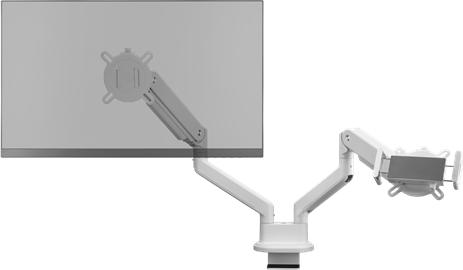 Produktbild One for All Monitor Halterung Solid Dual White DM 4220 (Tisch, 35")