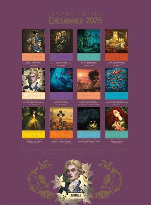 Actual product image Albin Michel Calendrier 2025 : Benjamin Lacombe (French)