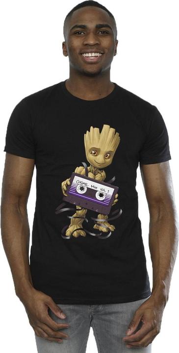 Actual product image Mens Guardians Of The Galaxy Groot Cosmic Tape T-Shirt (L)