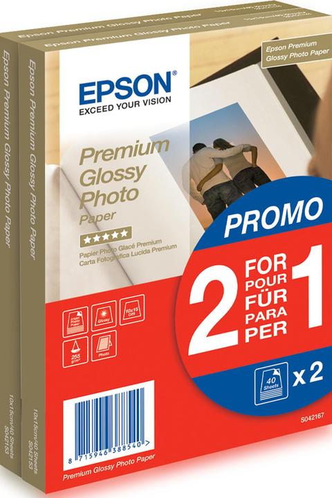 Image du produit Epson Premium Glossy (255 g/m², 10 x 15 cm, 80 x)