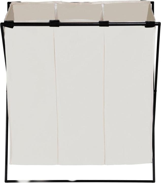 Actual product image Wenko Laundry collector Mod. Trio XL Beige with three compartments