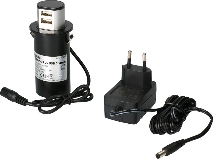 Image du produit Max Hauri Chargeur MINI POP-UP (2 x, USB-A, 2 m)