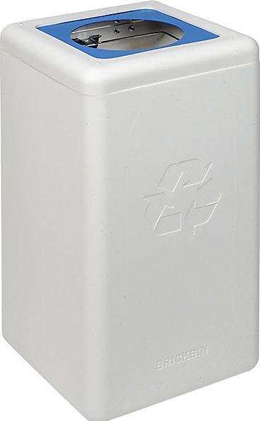 Actual product image ReinigungsBerater Waste separation system BrickBin paper bin white blue 65 L integrated bag holder, made of recycled (65 l)