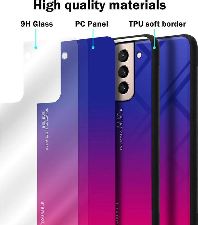 Actual product image Cadorabo TPU 2 colors glass cover (Samsung Galaxy S21+)