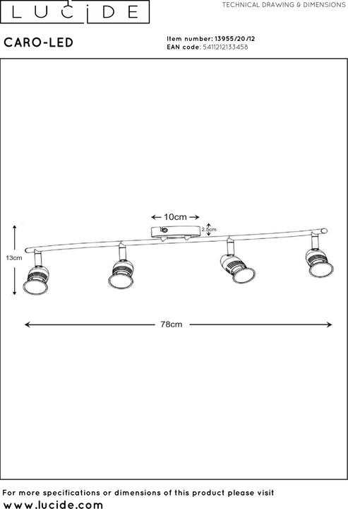 Actual product image Lucide Carpo (350 lm, GU10)