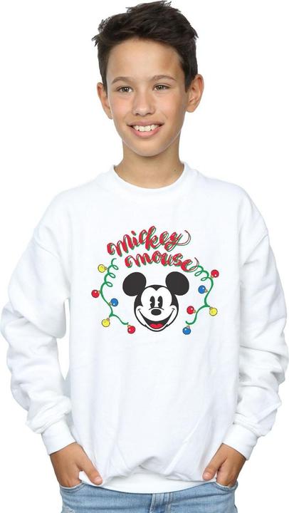 Actual product image Disney Boys Mickey Mouse Christmas Light Bulbs Sweatshirt (104)