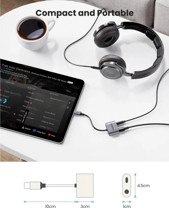 Actual product image Ugreen Headphone Adapter (USB Type C, 3.5mm jack)