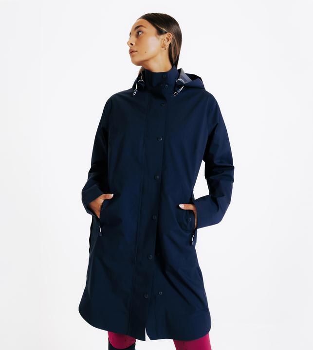 Fouganza Reit-Regenmantel lang blau