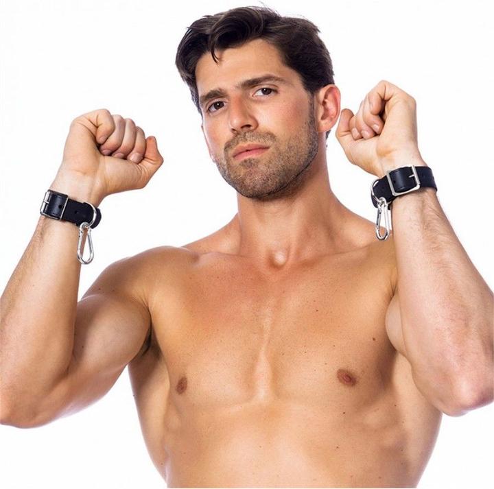 Actual product image Rimba Leather hand and foot cuffs