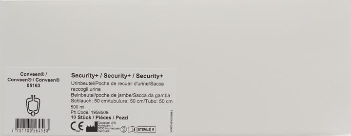 Produktbild Conveen Security Plus Beinbeutel 500 ml 50 cm Rückventil steril, 10 Stück