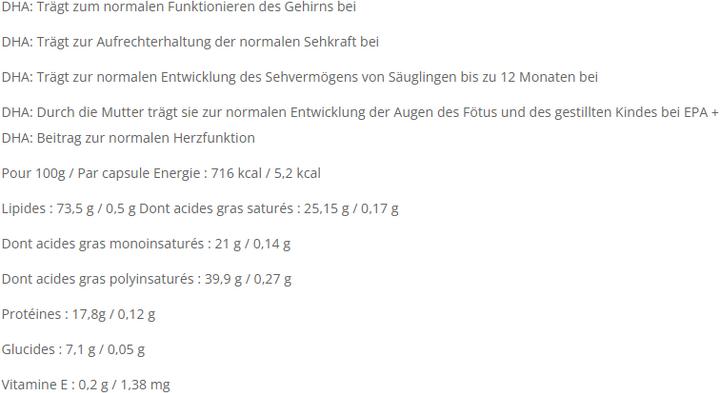 Nährwerte und Zutaten Soleil Vie Cardio 3 Kapsel 685 mg (150 Stück, Kapseln, 130 g)