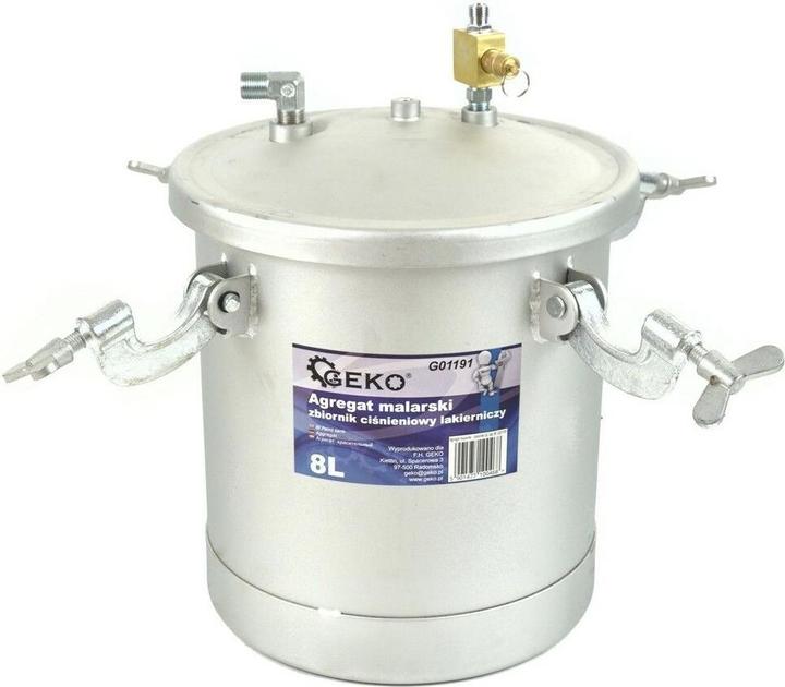 GEKO Réservoir de peinture + tuyau + pistolet, 8l