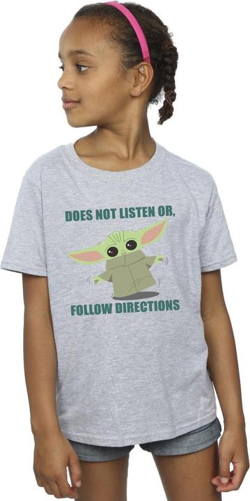 Produktbild Star Wars The Mandalorian Grogu Does Not Listen TShirt Mädchen (152, 158)