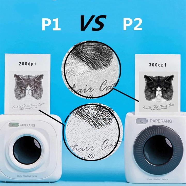 Actual product image Paperang P2 HD 300DPI Smartphone Bluetooth Printer (Black and white)