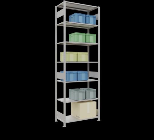 Immagine prodotto Schulte Lagertechnik Sistema di scaffalature di base senza viti MULTIplus150 con ripiani di lunghezza