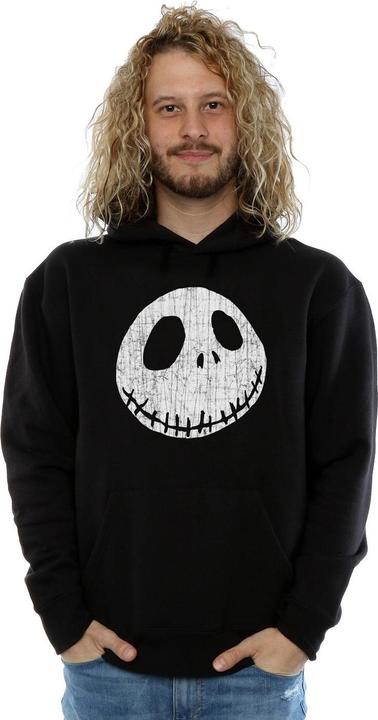 Actual product image Disney Mens Nightmare Before Christmas Jack Cracked Face Hoodie (L)