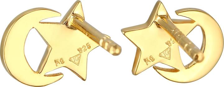 Actual product image Elli Astro, Crescent, Stars (925 sterling silver, Glass crystal)