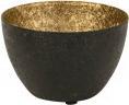 Produktbild IKO Schwarze Metall-Schale, innen gold h=6,5cm d=10cm