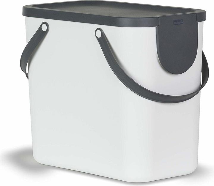 Rotho Mülleimer ALBULINO, 25L, weiss sp. (25 l)