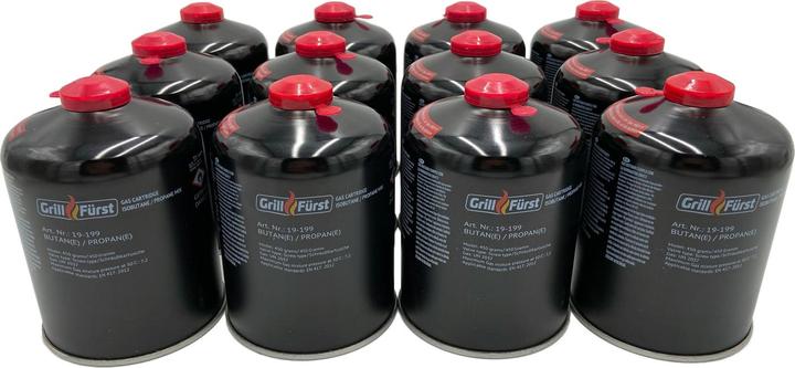 Grillfürst Gaskartusche / Schraubkartusche 450g - 12er Pack