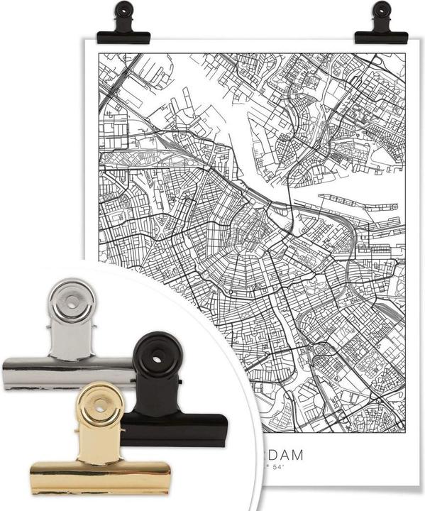 Produktbild Trenddeko Stadtplan Amsterdam (80 x 100 cm)