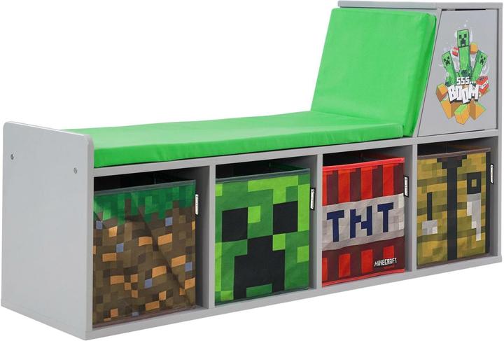 Actual product image Phoenix Minecraft bench/reading shelf