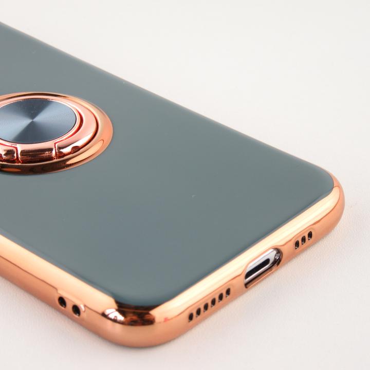Immagine prodotto PhoneLook Coperchio in gomma bronzo con anello grigio verde (Samsung Galaxy S25)
