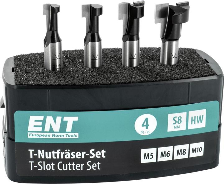 ENT European Norm Tools ENT Fräserkassette HW 4-teilig in Kunststoffbox