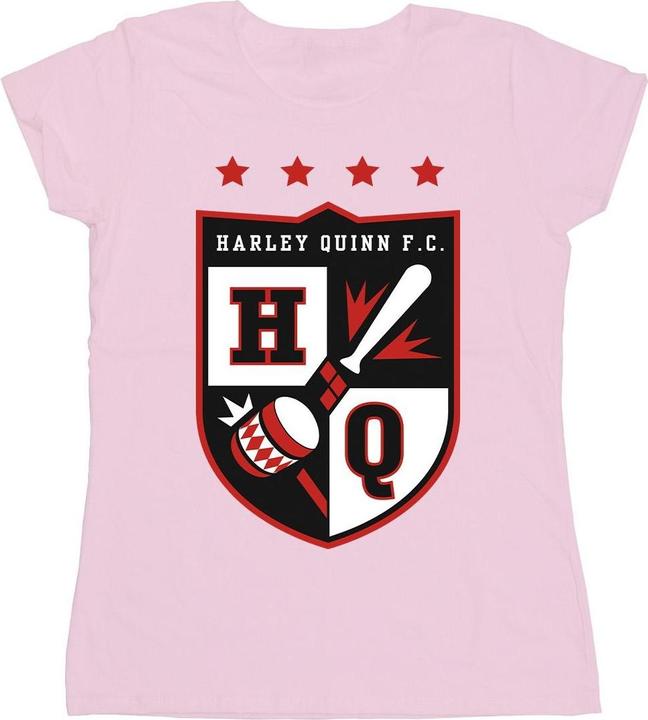 Actual product image Justice League Womens/Ladies Harley Quinn FC Pocket Cotton T-Shirt (S)