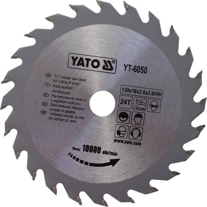 Yato Lame de scie circulaire HM professionnelle 130x16 24T YT-6050