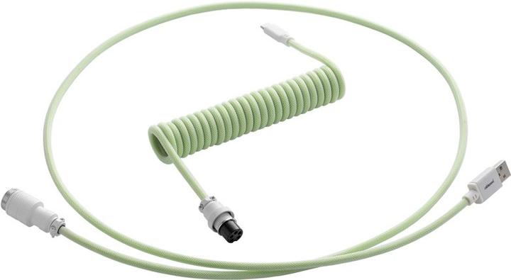 Actual product image CableMod Pro Coiled Keyboard Cable USB-C to USB Type A, Lime Sorbet (1.50 m, USB 2.0)