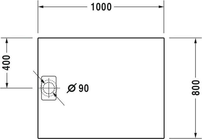 Produktbild Duravit Rechteck-Duschwanne STONETTO 1000x800x50mm beton grau