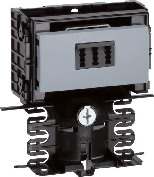 Image du produit Hager TEH SL20080945D1 Elément technique de porte d'appareil TAE 3x6 NFN SL 20x80mm Décor Aluminium (8 cm)