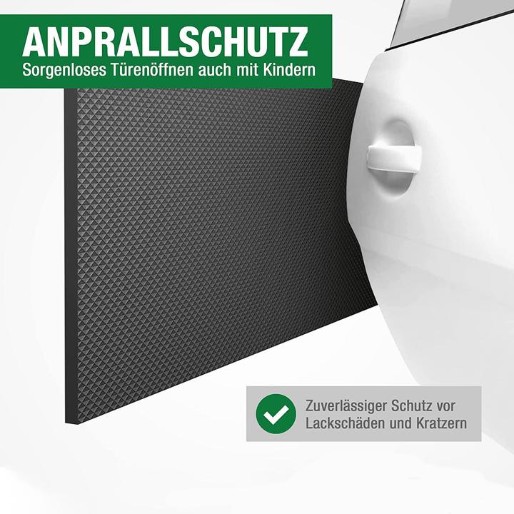 Actual product image Werkstein Garagenwand Stossschutz Selbstklebender Auto Türe Kollisionsschutz - Schwarz (2mx20cm)