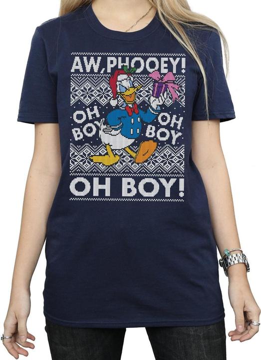 Immagine prodotto Disney Donald Duck Christmas Fair Isle Maglietta Ampia Donna (XL)