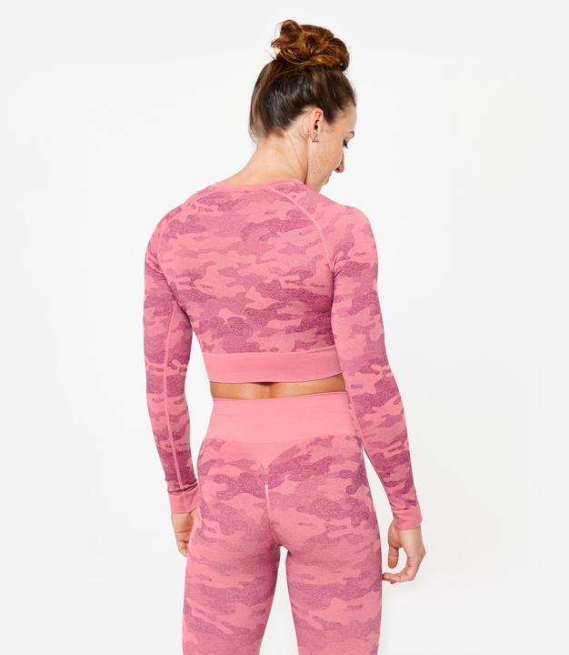 Produktbild Domyos Langarmshirt Crop Top Damen - rosa (S)
